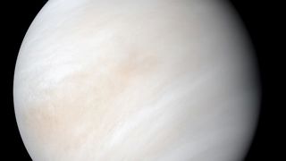 Venus photographed by Mariner 10 as it performed a flyby on its way to Mercury.