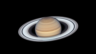 Saturn imaged by the Hubble Space Telescope in June 2019.